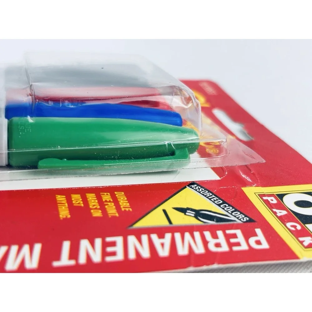 Vintage NOS 1994 5 Count Fine Point Sharpie Sanford Permanent Marker Colors